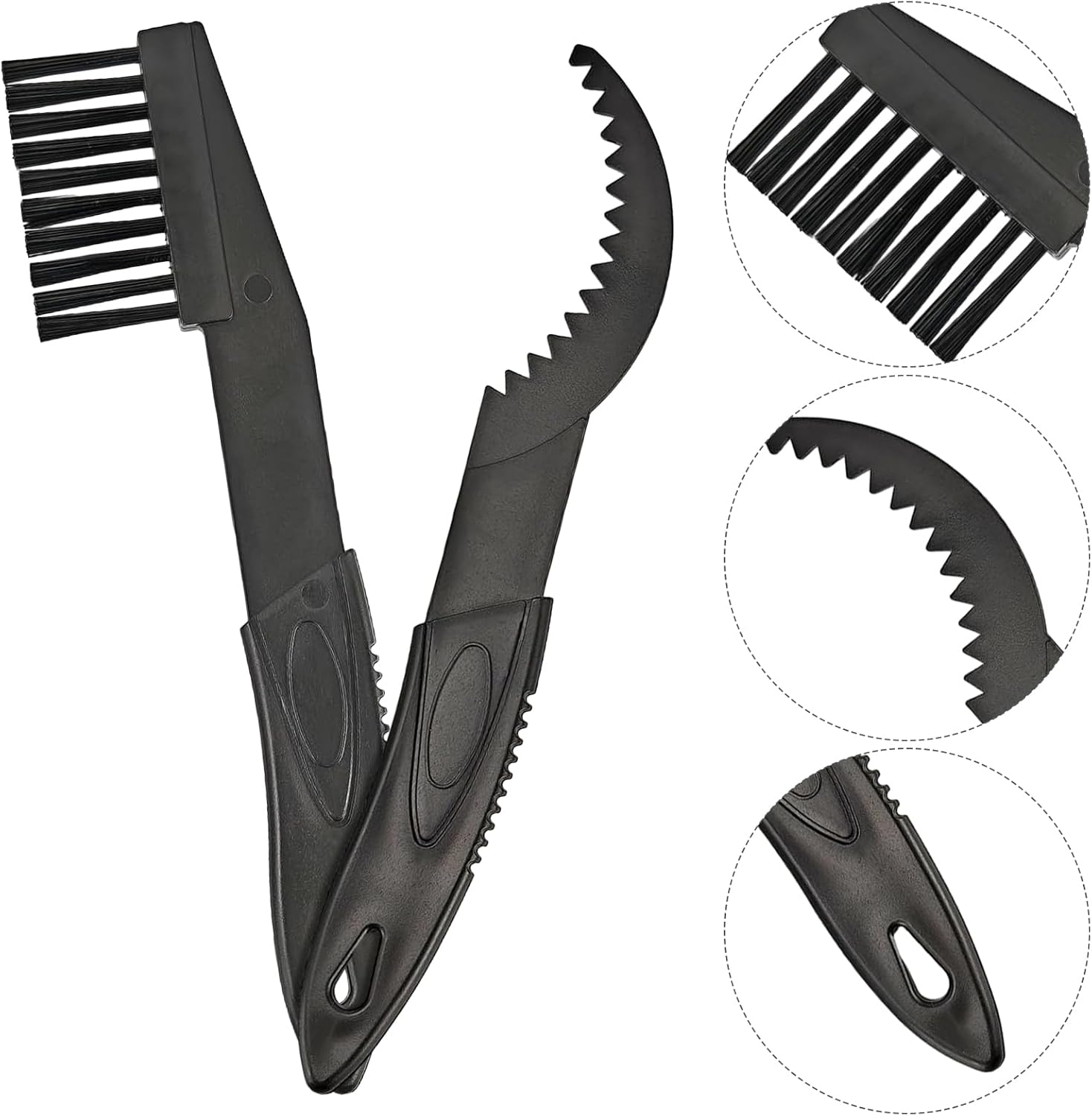 5 Pcs Motorcycle Chain Cleaning Kit — Motorcycle Chain Brush, Bicycle Lube Tool and Microfiber Towel, Bike Cleaner Tool Set for Motorsport Street Bike Crankset, Fits 428, 520, 525, 530