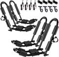 FORWODE Premium Kayak Roof Rack, 2 Pair J-Bar Roof Rack, Folding Adjustable Rack, Heavy Duty Kayak Roof Carrier 2 Kayak, Canoe, SUV, Surfboard on SUV, Car and Truck Crossbar (4 pcs)