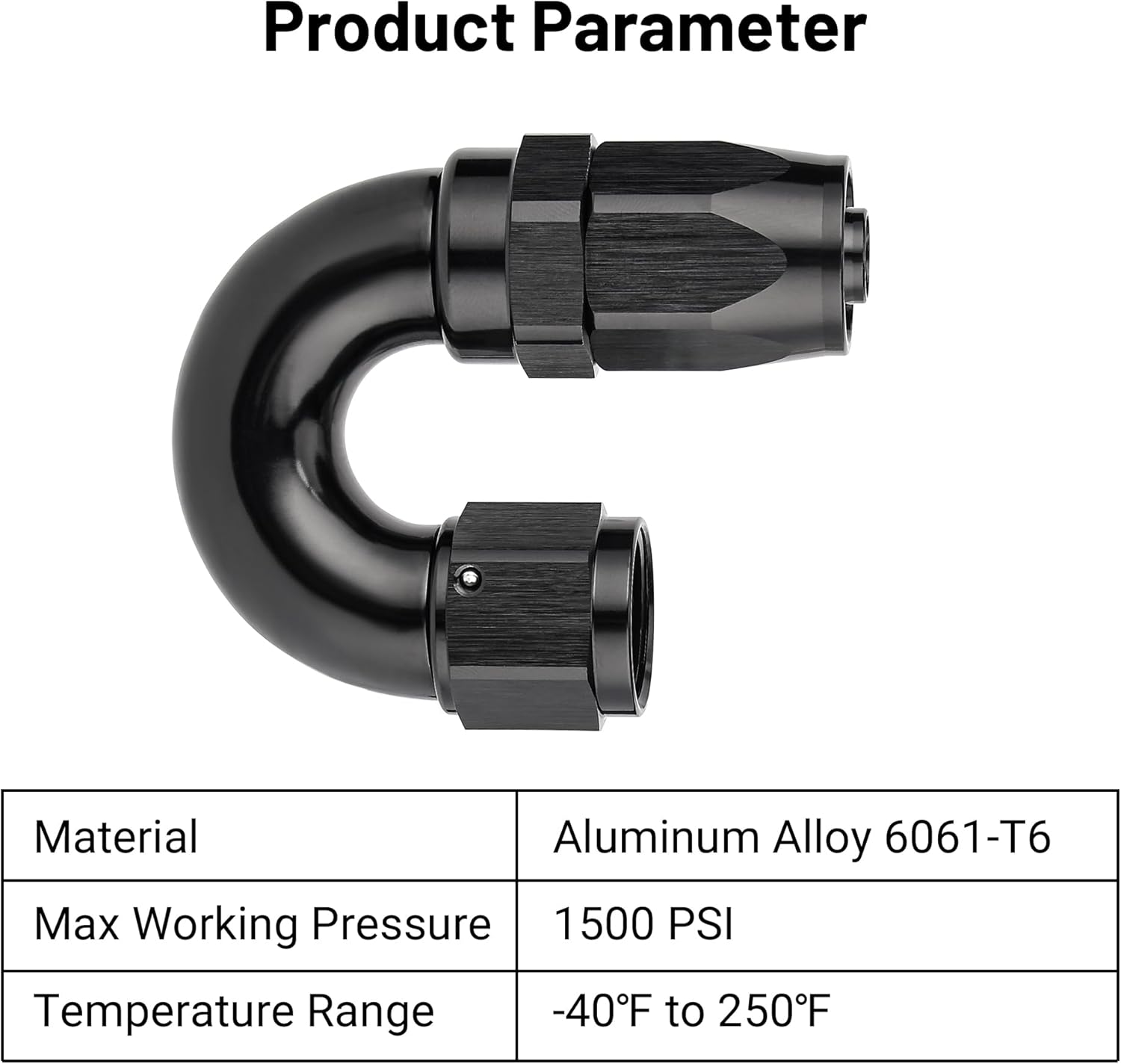 EVIL ENERGY 8AN 180 Degree One Piece Full Flow Hose End Fitting Swivel For CPE Braided Hose