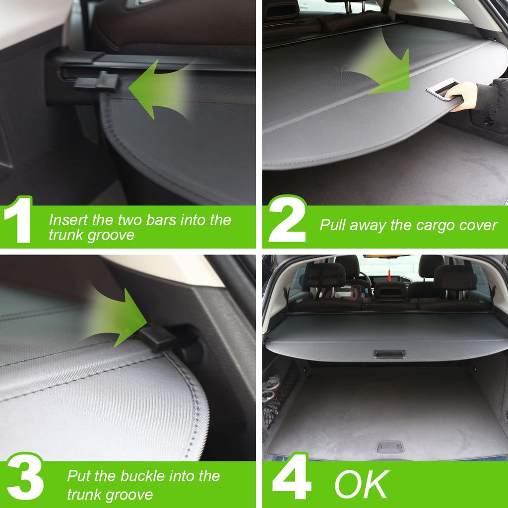 Cargo Cover for Jeep Patriot Compass 2007-2010 2011-2016 Rear Trunk Cover Trunk Security Cover Shielding Shade Car Accessory