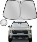 Windshield Sun Shade for 2021-2025 Kia Sorento Foldable Sun Sunshade for Car Front Window Blocks UV Rays and Heat Automotive Interior Protector Custom Fit Accessories