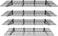 FLEXIMOUNTS 4-Pack 2x6ft 24-inch-by-72-inch Wall Shelf Garage Storage Rack Floating Shelves, Black
