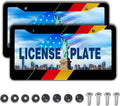 License Plate Protector Black, Yellow, and Red License Plate Frames German Flag Aluminum Metal Car Accessory 2 Pack with Screw Covers Set