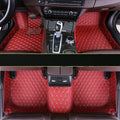 Custom Artificial Leather Waterproof All-Weather Car Floor Mats Fit for 99% Sedan SUV Sports Car Vehicle Car Mat (Wine red)