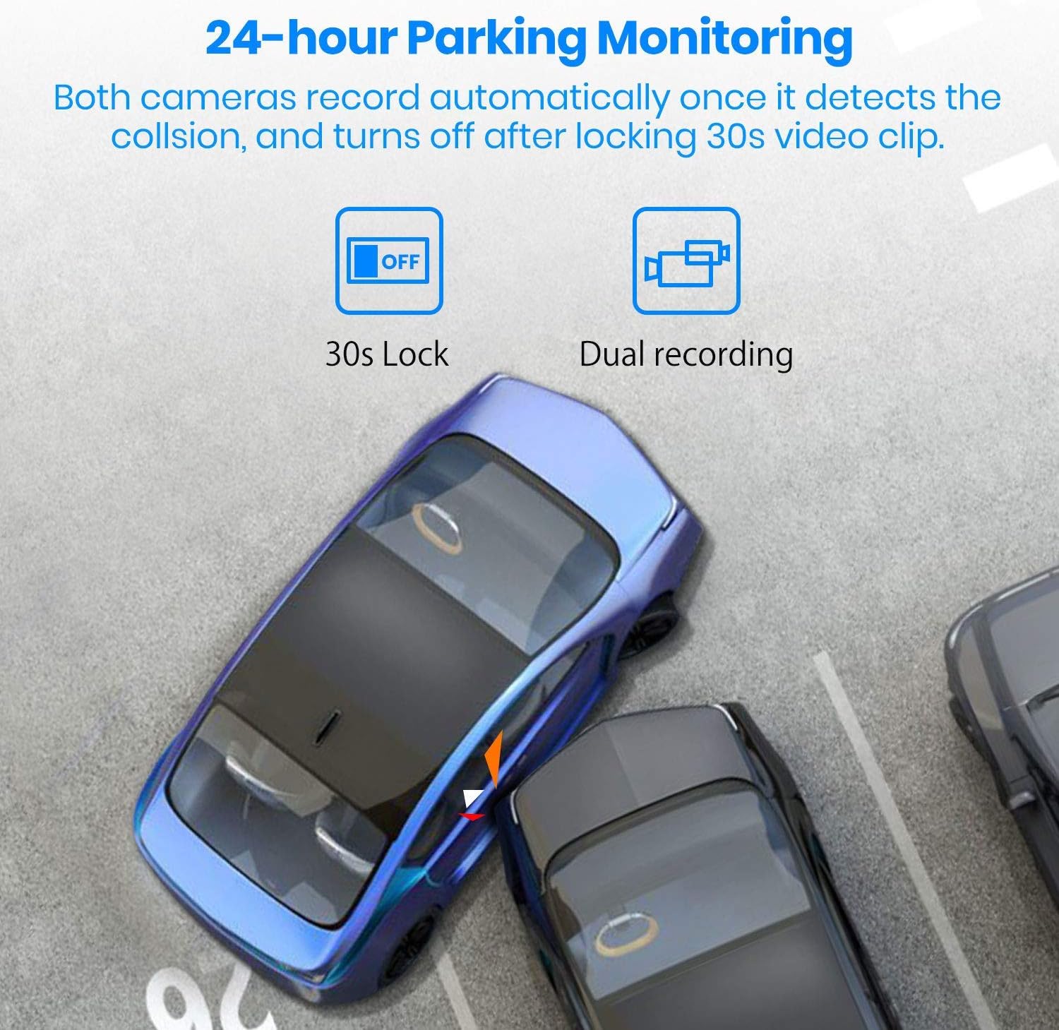 AUTO-VOX V5PRO 1080P 9.35'' OEM Rear View Mirror Camera, Full Laminated Ultrathin Touch Screen Mirror Dash Cam Front and Rear with No Glare, Super Night Vision Car Backup Camera Mirror