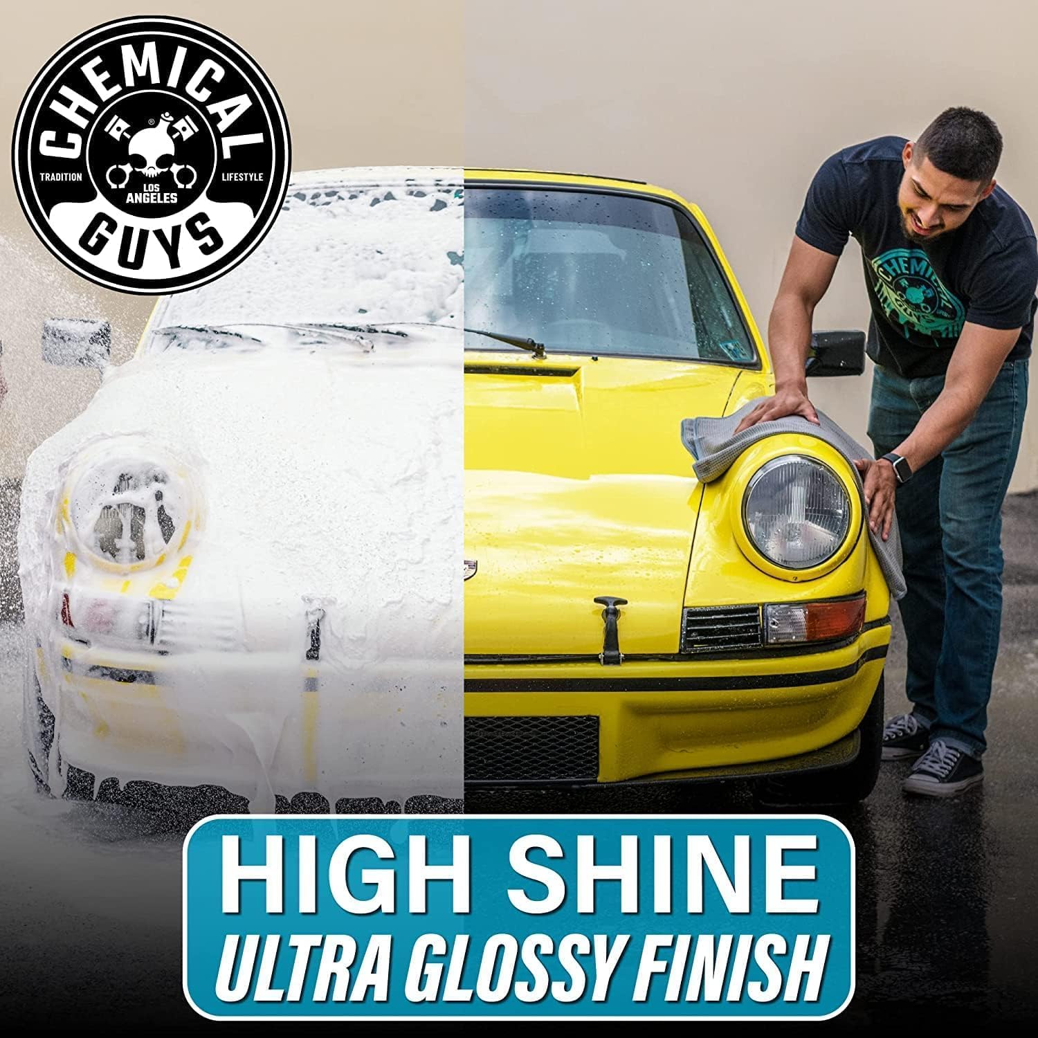 Chemical Guys CWS2121602 HydroSuds Ceramic SiO2 Shine High Foaming Car Wash Soap (Works with Foam Cannons, Foam Guns or Bucket Washes) For Cars, Trucks, SUVs, RVs & More, 16 fl oz, Berry Scent, 2 Pack