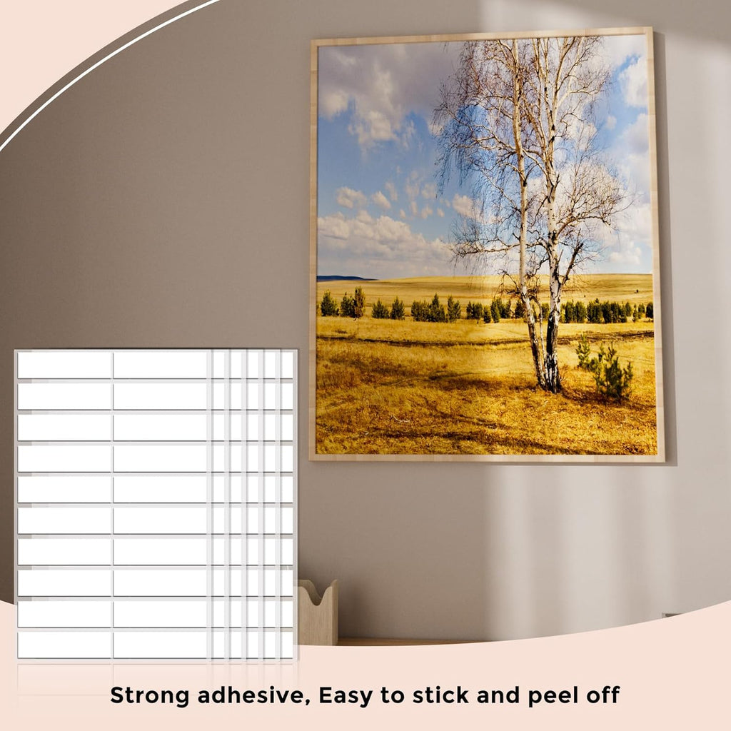 120pcs Adhesive Strips Double Sided Tape Wall Nano Sticky Dots Mounting Putty Two Sided Museum Putty Sticky Tack No Traces - Crafts Poster Decoration Picture Hanging Crafting Party - 0.8"*2.6" Strips