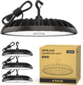200W 4 Pack LED High Bay Light 30000 lm, 5000K UFO High Bay Led Shop Lights ETL Listed US Hook 5' Cable Plug, 800W MH/HPS Eqv. Commercial Lighting for Workshop, Garage, Warehouse 100-277V