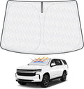 Cartist 5-Layer Windshield Sun Shade Custom Fit for Chevrolet Tahoe 2021 2022 2023 2024 Accessories Foldable Car Front Window Sunshade Sun Visor Protector