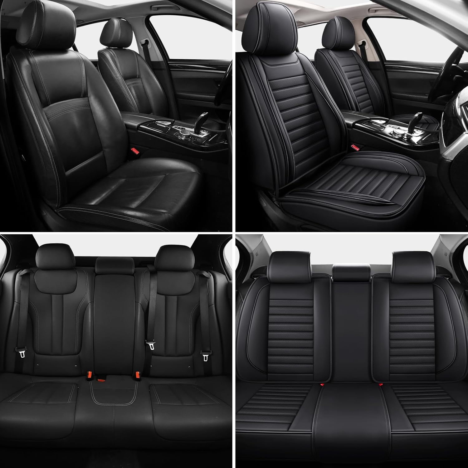 Car Seat Covers,Car Seat Protector Waterproof,Seat Covers Full Set, Car Seat Protectors,Automotive Seat Covers Fit for Most Cars Black