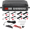 Motoforti Universal Car Auto Vehicle Reverse Backup Radar System Reverse Parking Sensors Alarm Buzzer Reminder Distance Detection Red 8 Parking Sensors