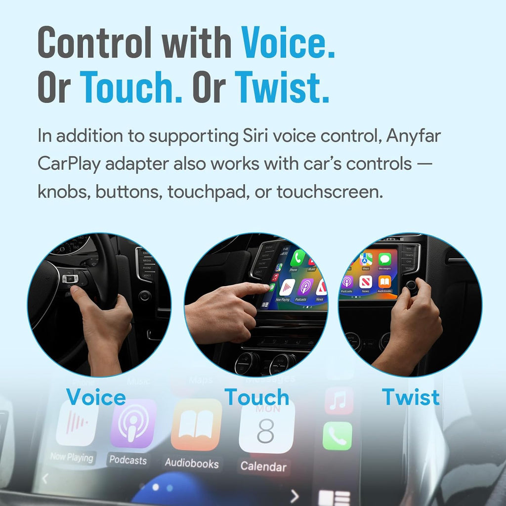 Wireless CarPlay Adapter for iPhone, Dual-core 5G Chip (Upgraded), Auto-Connect in Seconds, 5.8Ghz WiFi No Lag, A4 Car Play Wireless Dongle Fits for Cars with Factory Wired CarPlay Feature