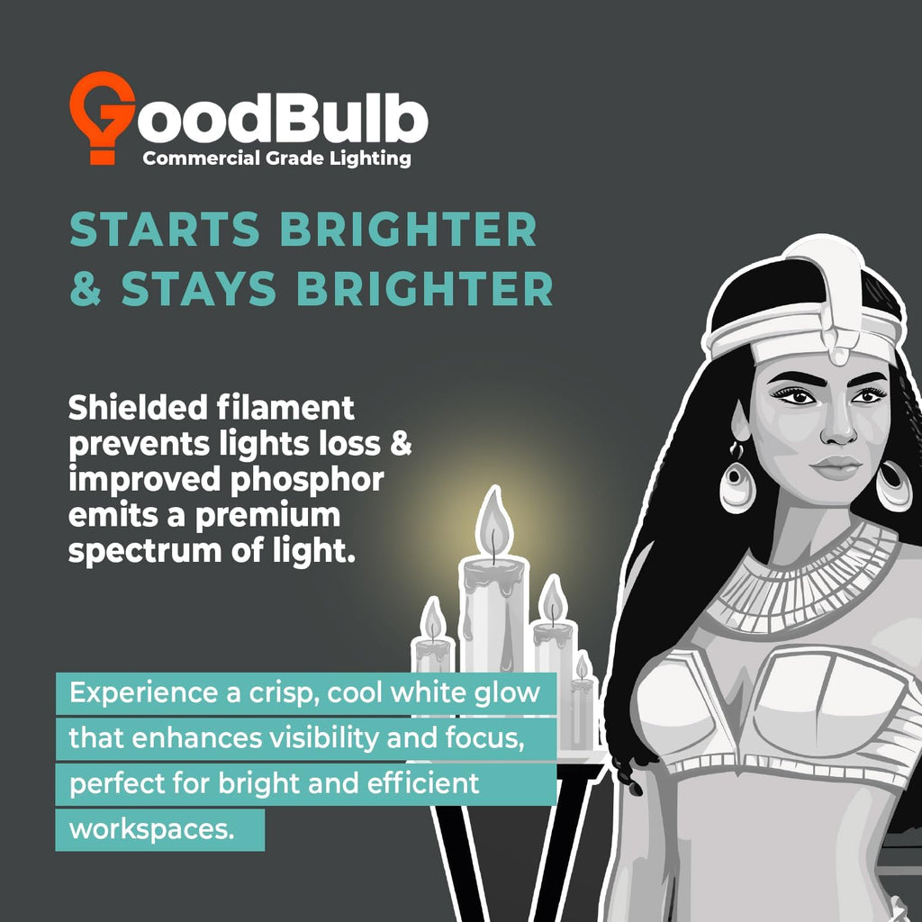 GoodBulb PLL36/841 36W 16.5" Twin Tube Compact Fluorescent Light Bulb 4-pin 2G11 Base 4100K Cool White 2400 Lumen 36000 Hour Long Life Biax Pack of 10