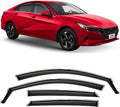 Voron Glass in-Channel Extra Durable Rain Guards for Hyundai Elantra 2021-2025, Window Deflectors, Vent Window Visors, 4 Pieces - 220225