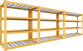REIBII 40" W Garage Shelving 2240 LBS Storage Shelves Adjustable Heavy Duty Shelving 4 Tier Metal Shelves for Storage 59.5"H Metal Shelf for Pantry Basement Warehouse 40"W × 19.5"D × 59.5"H, 3 Pack