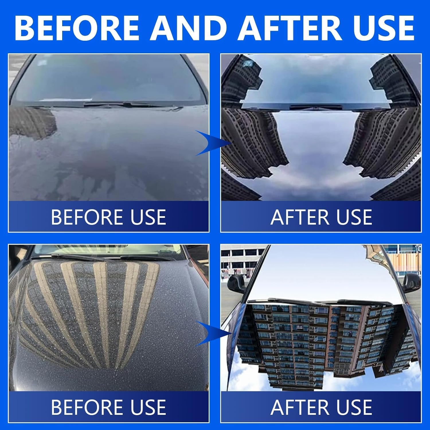 Car Coating Spray Set, Quick Effect Coating Agent, Quickly Coat Car Wax, Scratch Wax Polish Spray Extremely Hydrophobic, Oil Film Emulsion Glass Cleaner (1PCS+Sponge+Cloth)