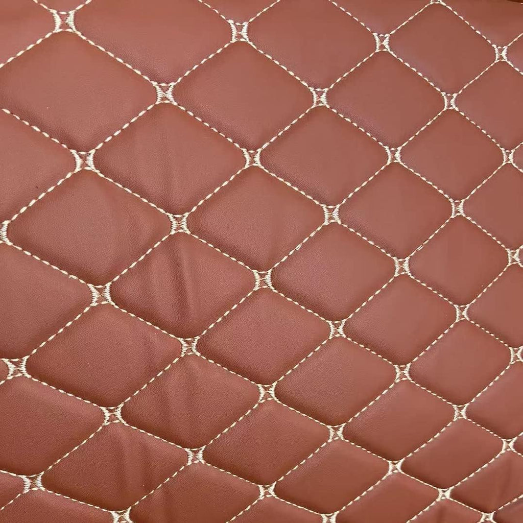 Custom All-Weather Protection Luxury Leather Floor Mats for Cars SUVs Trucks According Anti-Slip Leather Floor mats ﻿ (15,Brown)