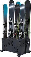Freestanding Ski Storage Rack for 4 Pairs, Floor Stand Ski Organizer Rack, Heavy Duty Alloy Steel Ski Holders Ski Organizer, Freestanding Ski Organizer for Garage Basement