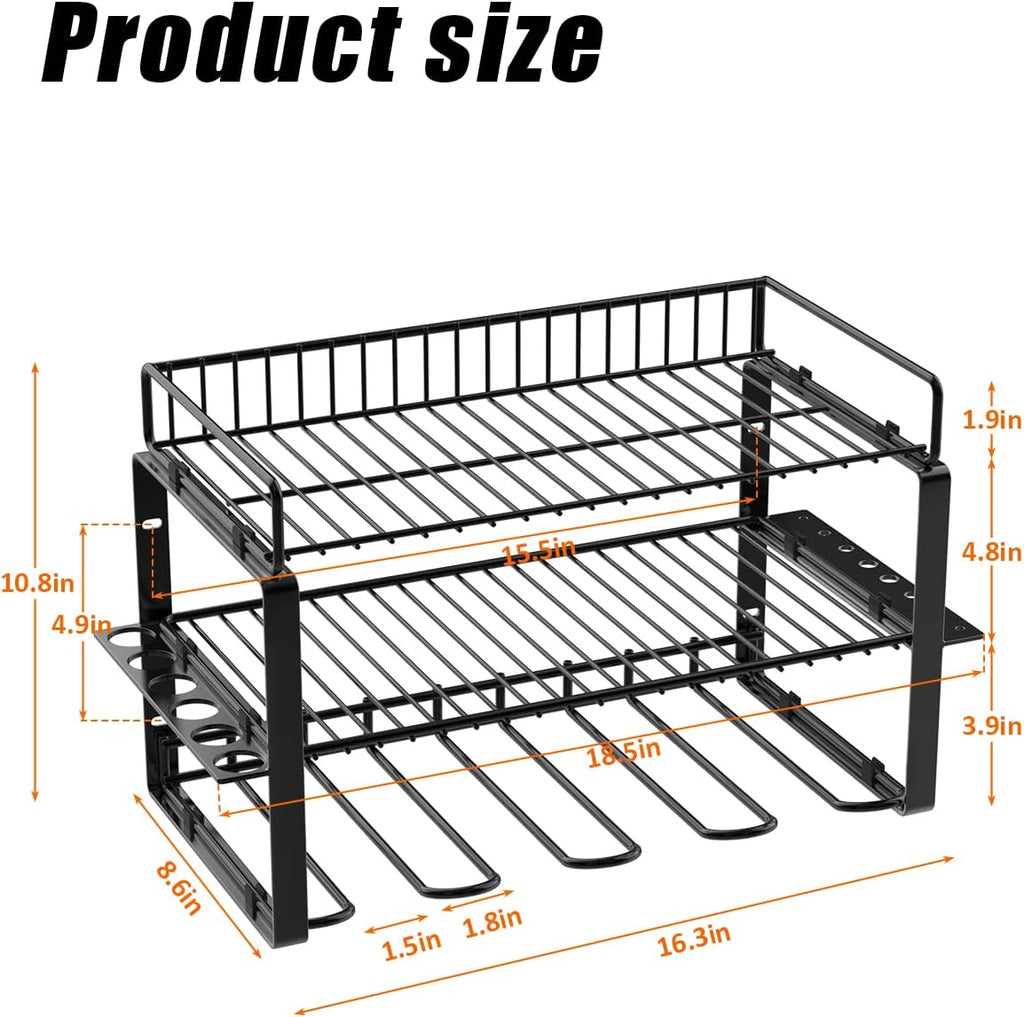 Power Tool Organizer Holder - Wall Mount Style for Power Tool Drill as Heavy Duty Tool Shelf & Tool Rack with Compact Packed with Color Box, Great Gift for Man