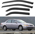 Window Visors Rain Guards for 1998 1999 2000 2001 2002 Honda Accord, Out-Channel Window Vent Wind Deflectors Visors Shades for 98-02 Accord Sedan