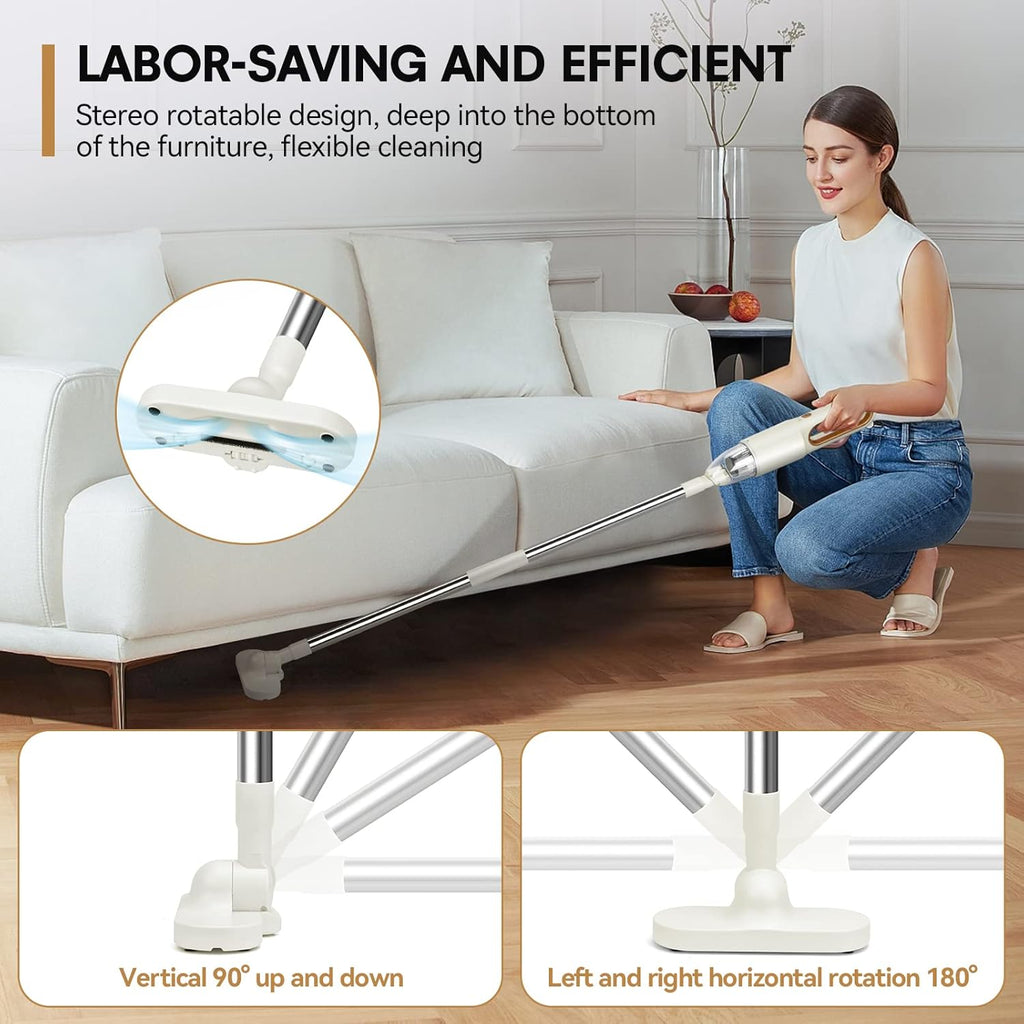 2-in-1 Mini Cordless Vacuum Cleaner, Handheld Vacuum Cleaner, USB Rechargeable Car Vacuum Portable, Quickly Dust Removal, for Hardwood Floor, Carpets, Pet Hair, Car, Office & Home Cleaning