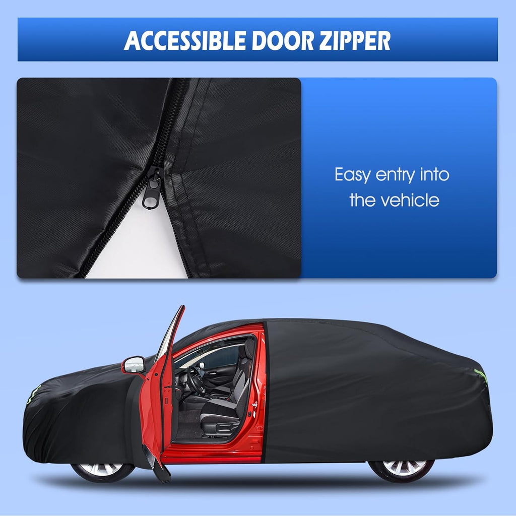 6 Layers Car Cover Custom Fit for 1998-2025 Porsche 911 (991/992/996/997 Series) Carrera 4S/Turbo/Carrera, Waterproof All Weather Rain Sun Protector with Door Zipper