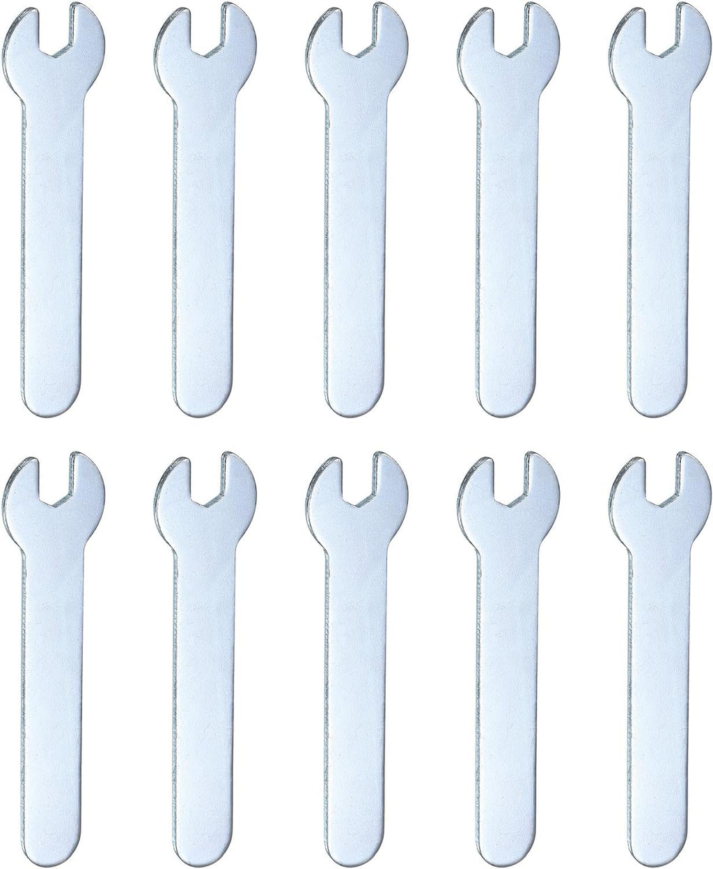 HARFINGTON 10pcs Small Wrench Open End Wrench 5.5x66x1.5mm Metric U-Shaped Single Open Ended Spanner Super Thin Small Flat Head Galvanizing Wrench for Automotive Repair Furniture Assembly