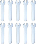 HARFINGTON 10pcs Small Wrench Open End Wrench 5.5x66x1.5mm Metric U-Shaped Single Open Ended Spanner Super Thin Small Flat Head Galvanizing Wrench for Automotive Repair Furniture Assembly