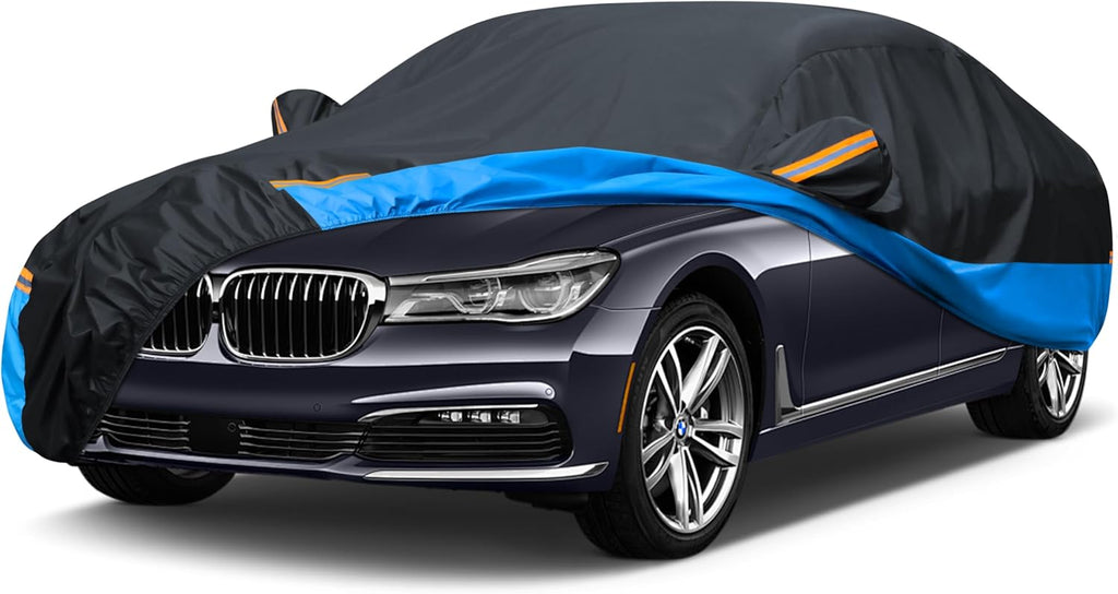 Car Cover Waterproof All Weather Outdoor Windproof Dustproof UV Protection Fit Sedan Audi A7,Buick Century,Honda Accord,Chevrolet ss