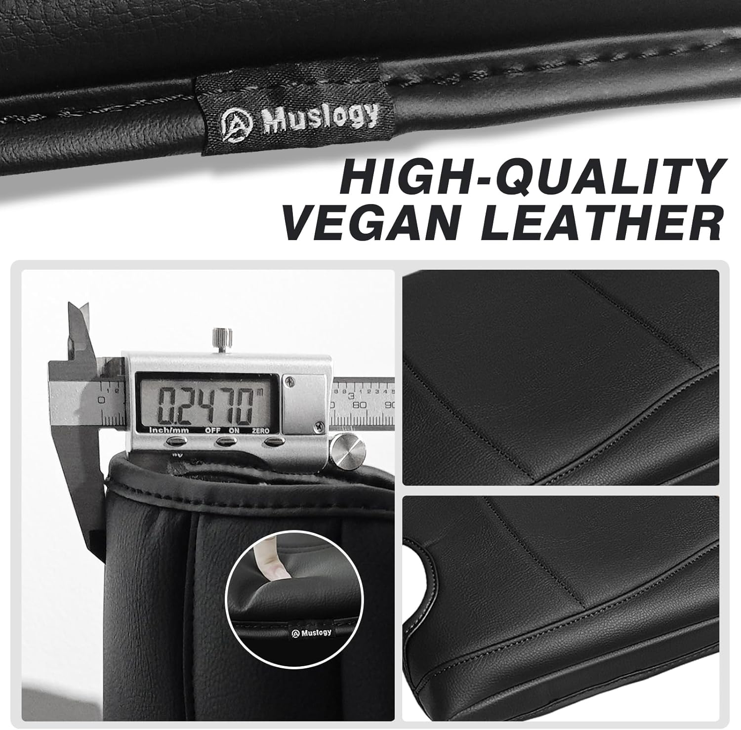 Muslogy Center Console Armrest Cover Compatible with Ford F-150 F150 2015-2024 2025 Comfort Armrest Pad Arm Rest Cushion Vegan Leather Protector Regular Thick(Jump Seat ONLY)