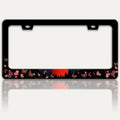 Red Moon Butterfly License Plate Frame Night Forest License Plate Holders Funny Stainless Steel Auto Accessory Bracket 2 Hole with Screws Universal Us Car License Plate Frames 6x12 Inch for Women Men