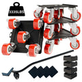 Furniture-Dolly-Furniture-Movers-with-5-Wheels, Furniture Sliders Large Size Carbon Steel Panel Lifter Tool for Moving Heavy Furniture, Furniture Dollies with 2 Brakes, Max Capacity 3335 Ibs