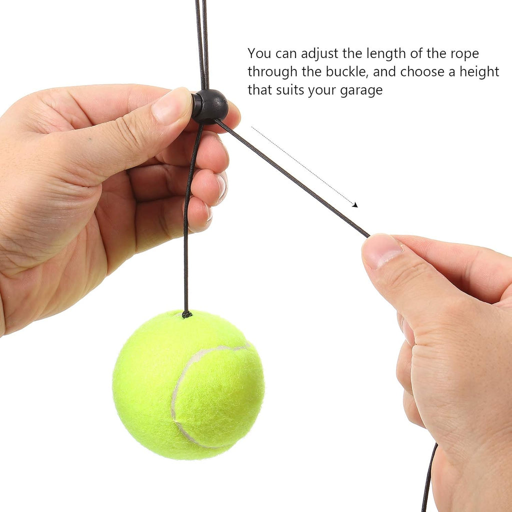 4 Sets Garage Parking Aid Ball Parking Guide System Sensor Assistant Kit, Include 4 Retracting Ball with Rope, 4 Adjustable Clips and 4 Screw Hooks, Garage Car Stop Indicator for Vehicles
