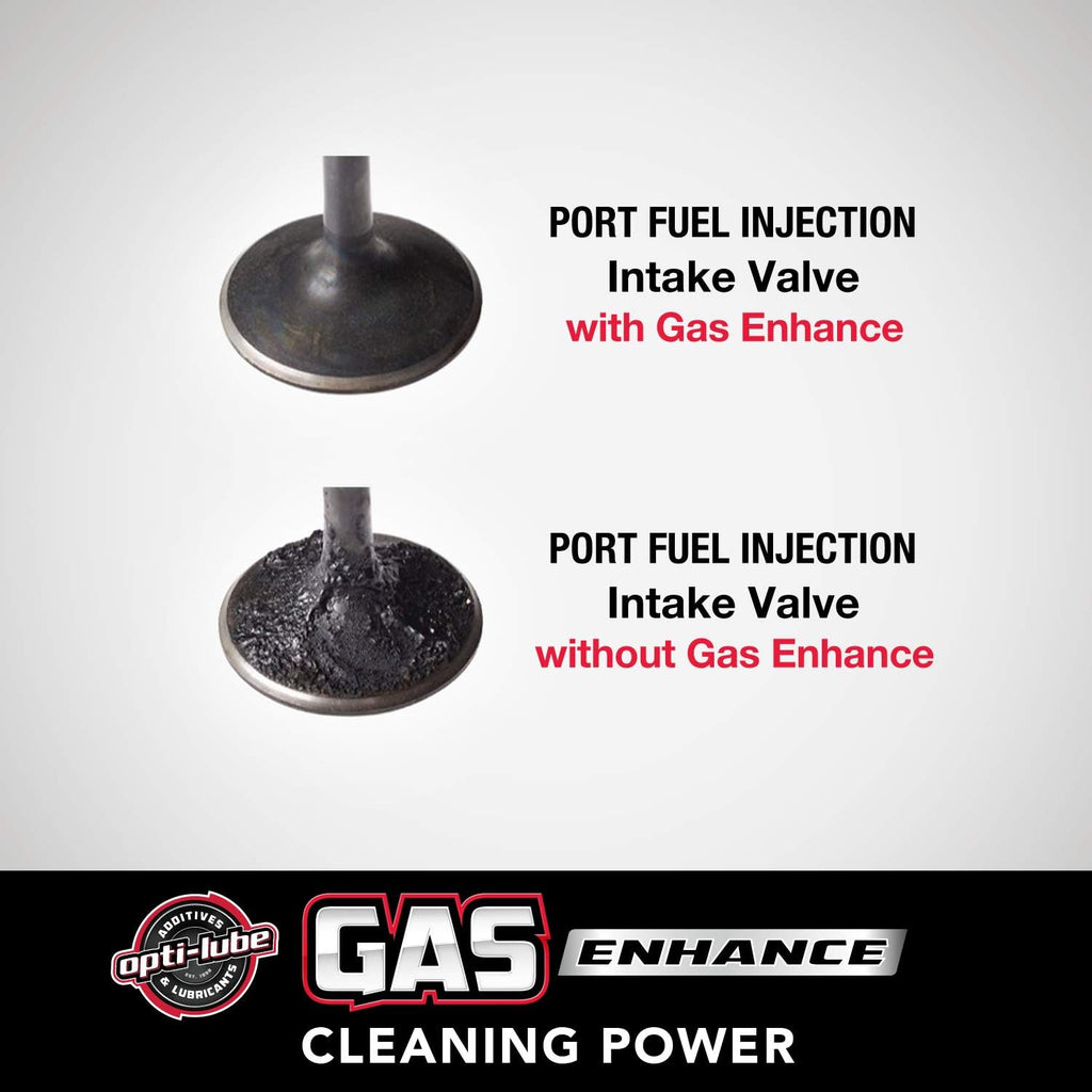 Opti-Lube Gas Enhance Fuel ADDITIVE: 8OZ 4 Pack Long Neck Bottles