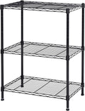 Homeiju 3-Shelf Storage Rack,Adjustable Height Metal Shelving Unit,Heavy Duty Storage Shelving Unit,Wire Rack Shelving,Garage Organizer for Home,Kitchen,Office,Pantry,Garage（13.5"D x 23.4"W x 31"H）