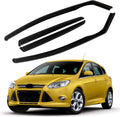 4pcs in Channel Rain Guards Fit for 2012 2013 2014 2015 2016 2017 Ford Focus Hatchback/Sedan, Durable Window Visors Side Wind Deflectors, Vent Shades Visors Shield