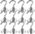LOVIMAG Strong Magnetic Hooks, 40LBS Neodymium Magnets with Hooks Magnetic Hooks Cruise for Refrigerator, Powerful Magnet Hooks Magnetic Hanger for Hanging, Grill, Locker,Kitchen, Metal Door-12 Pack