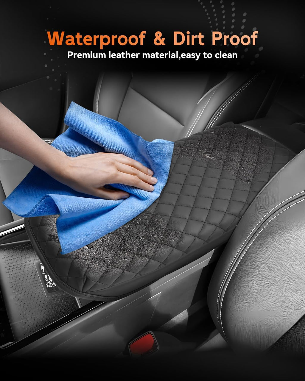 CDEFG for Chevrolet Blazer EV 2024 2025 2026 Center Console Cover Armrest Box Cover for Blazer EV (LT, RS) 2024 2025 Accessories Arm Rest Protector Thickened with Inner Pocket