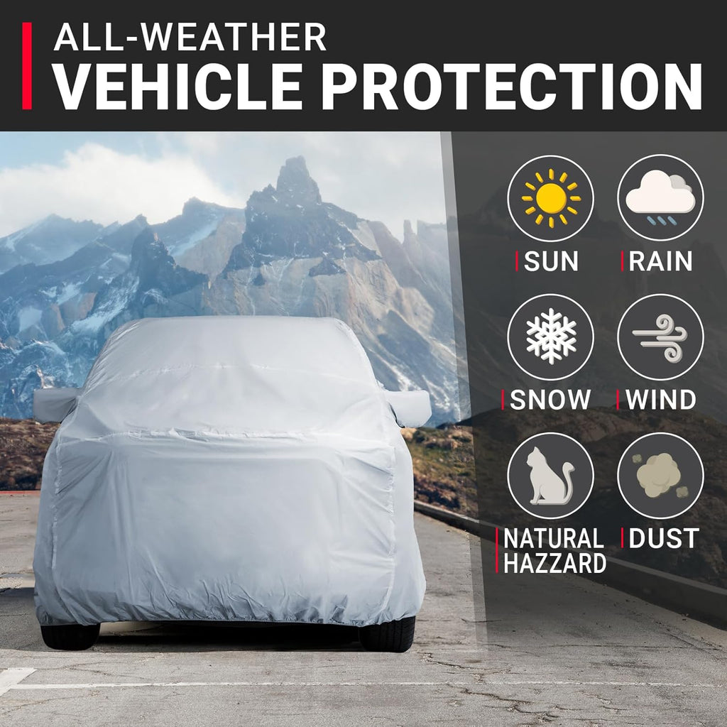 iCarCover Fits 2015-2024 Canyon Crew Cab, 5.1 ft Short Bed GMC Truck Cover Automobiles Form-Fit Padded Full Exterior Waterproof Automobiles Protection Covers