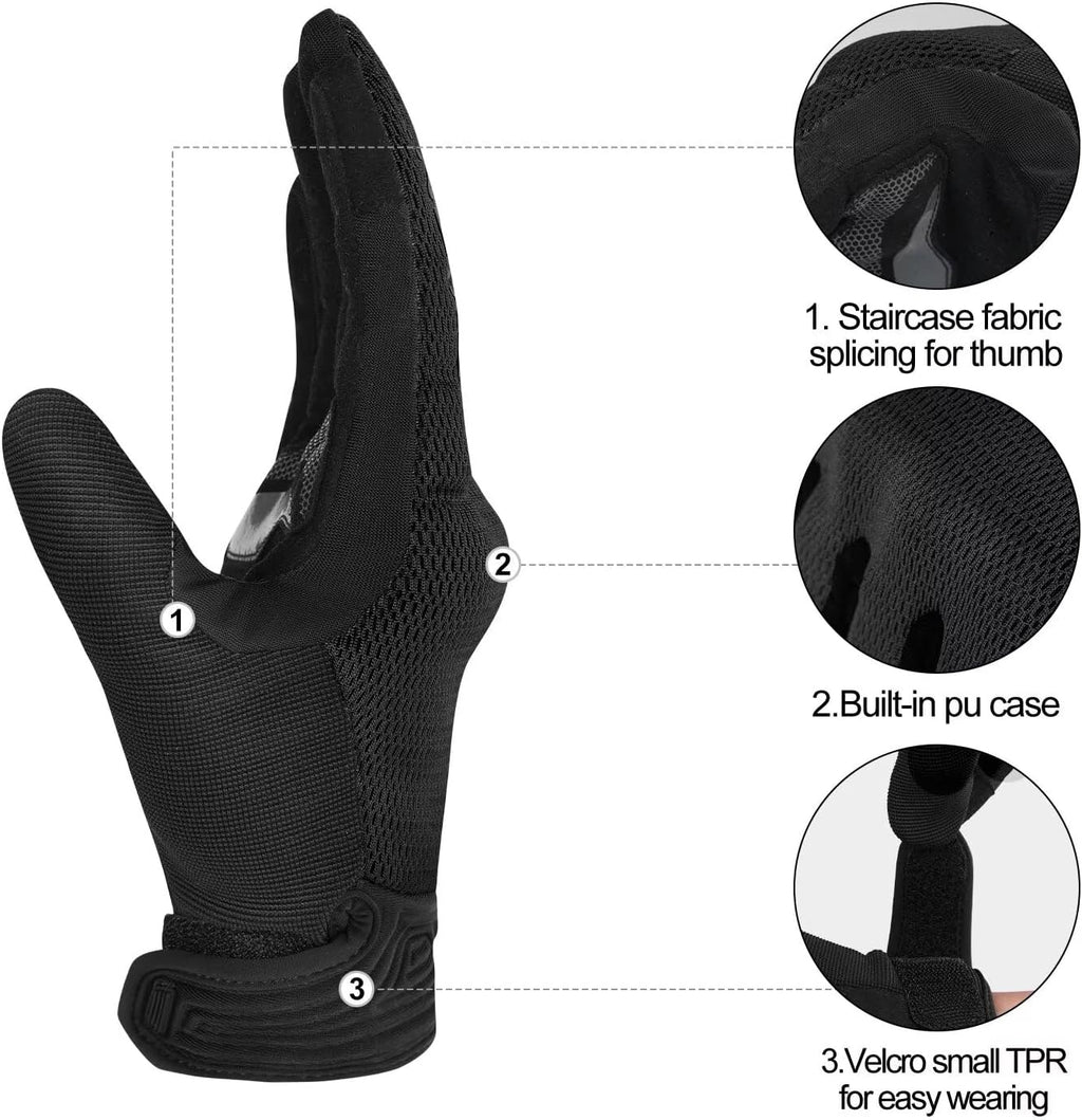 INBIKE Breathable Mesh Motorcycle Gloves for Men/Women, Shell Protection, Reflective, TPR Palm Sliders, Touchscreen Motorbike Gloves for ATV BMX MTB Riding