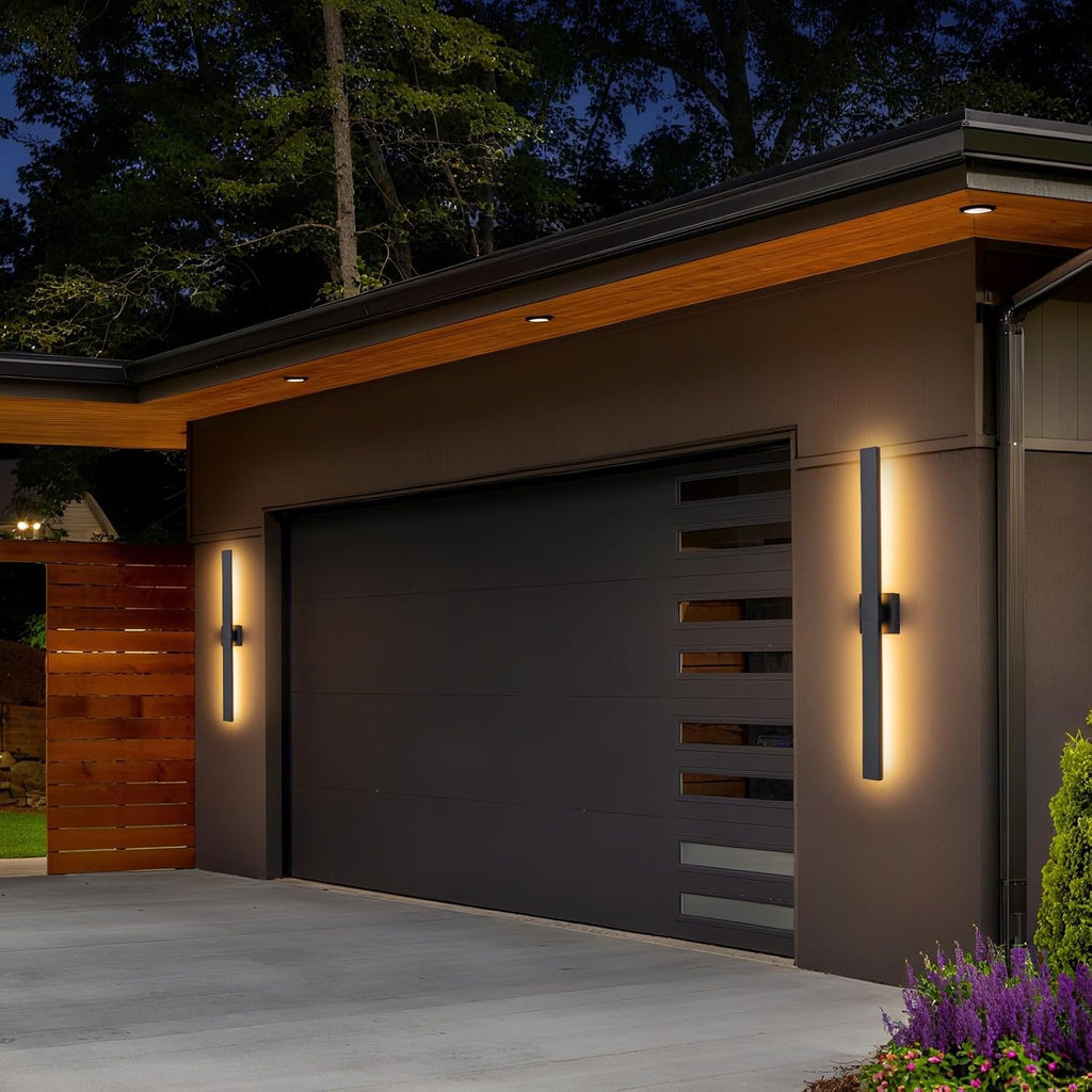 39.4" Long Outdoor Wall Lights Modern LED Exterior Lighting Fixtures Matte Black Outdoor Sconces Wall Lighting for House Front Door Porch Garage Patio
