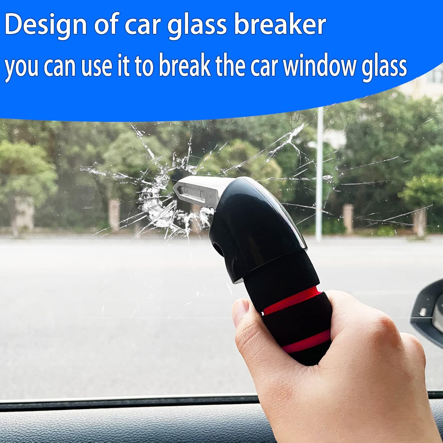 2Pack Car Door Handle for Elderly Car Handle Assist Support Multifunction Handle for Elderly and Handicapped (Red)