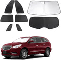 TINGLU Window Shades for Buick Enclave 2010-2017 Accessories Car Side Full Windows Cover Camping Rear Triangular Windshield Sun Shade Sun UV Rays Privacy Protection 8PCS