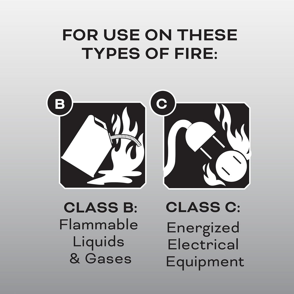 Kidde Auto Fire Extinguisher for Car & Truck, 5-B:C, 3.2 Lbs., Dry Chemical Extinguisher & Kitchen Fire Extinguisher, Home Use for Grease Fires, 3.9 Lbs., Wall Mount Included, White
