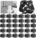 3-H Stainless Steel Broom Holder Wall Mount 30-Pack- Heavy Duty Mop Organizer, Wall Mounted Broom Storage with Secure Mounting for Kitchen Laundry Garage Bathroom (Space Saving)