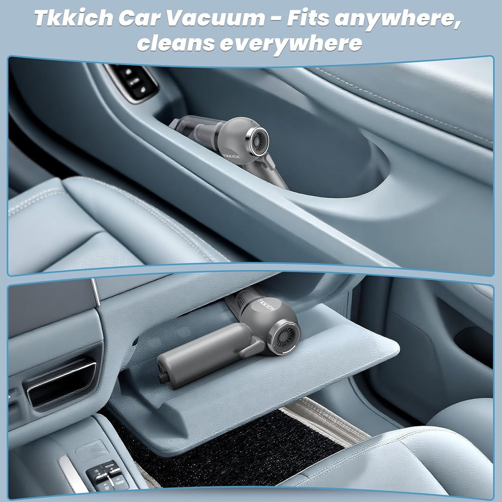 Car Vacuum Portable Cordless,3 Suction Modes,Portable Mini Cordless Cleaner with 18000pa Suction Power,Type-C Charge,7 in 1 mini Handheld Vacuum for Home,Car, Office Desk, Keyboards