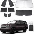 TINGLU Window Shades for Chevrolet Tahoe 2015-2020 Accessories Car Side Full Windows Rear Triangular Windshield Sun Shade Sun UV Rays & Privacy Protection for Camping Napping Relaxing 8PCS