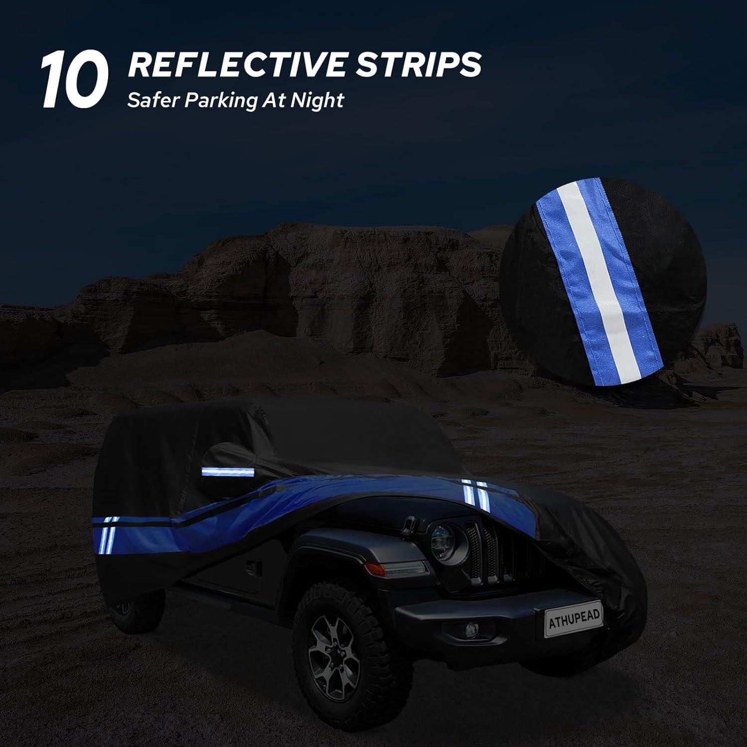 10-Layer Waterproof 4 Door All Weather Universal Fits Jeep Wrangler Cover for TJ YJ CJ JK JL