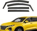 Extra Durable Window Deflectors in-Channel Window Visors Rain Guards Fit for Hyundai Santa Fe 2019-2023, Sun Visors, Wind Vent for Shades, Exterior Car Accessories - 4pcs. AG0728