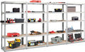 ERGOMASTER 72" Storage Shelves, Heavy Duty Steel Frame 5-Tier Garage Shelf, Metal Multi-Use Storage Shelving Unit for Home/Office/Dormitory/Garage (4, Silver)